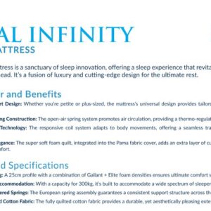 Royal Foam Spring Mattress - ROYAL INFINITY SPRING | 6ft x 7ft x 12"