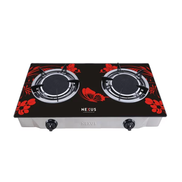 Nexus Glass Double Table Top Burner Gas Stove | NX-205BB
