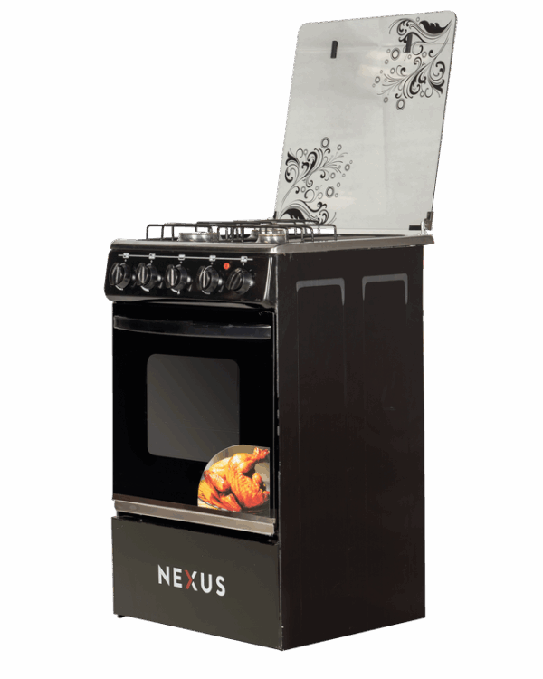 Nexus 50x50 (3+1) Burners Gas Cooker Black with Ignition | NX-5055BC - Image 2