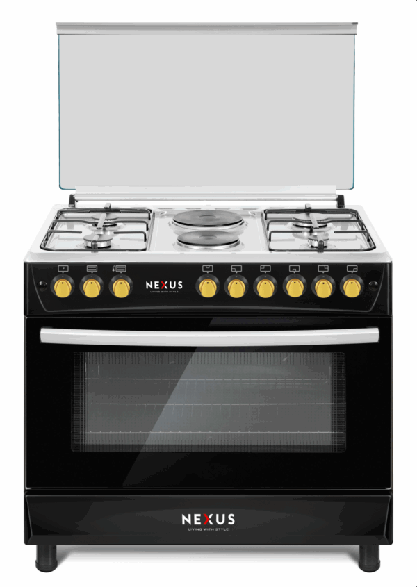 Nexus 90x60 (4+2) Turkey Gas Cooker - Matte Black | NX-9001