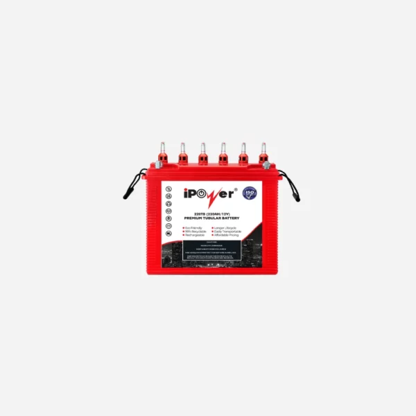 iPower Premium Tubular Battery – 220TB (220AH/12V)