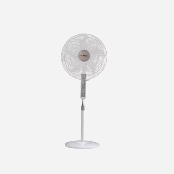 iTEC 18″ AC+Solar Rechargeable Standing Fan | White