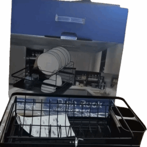 Double Tier Plate & Cup Rack with Dish Drainer