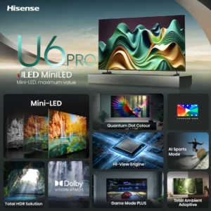 Hisense 75" ULED 4K Smart TV | TV 75U6N-PRO