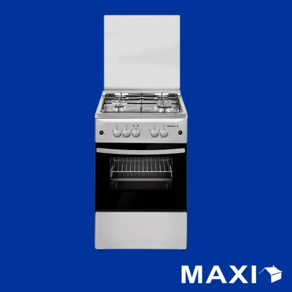Maxi Gas Cooker 50x50 4 Burners Black & Grey with Ignition | 5050 4B IGL