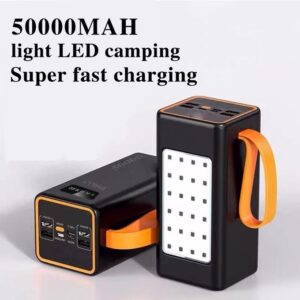 Power Bank - 50000mAh With Bright Led Lamp Fast Charger 15w