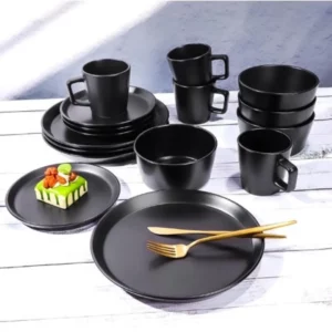 Stoneware Dinner Set And Mugs - 16 Pcs