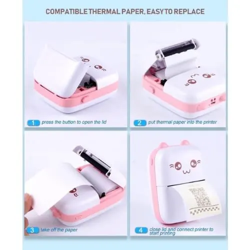 Mini Portable Bluetooth Printer - Thermal Printer - Image 3
