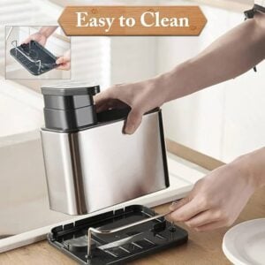 3 In 1 Kitchen Sink Caddy Soap Dispenser With Removable Drain Tray