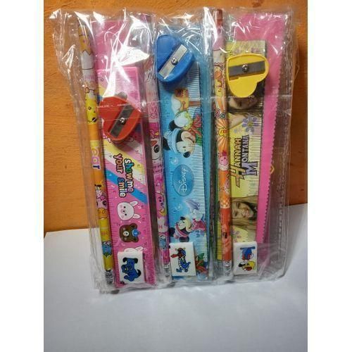 Kids School Pack-Writing Set - Ruler+Pencil+Eraser+Sharpener