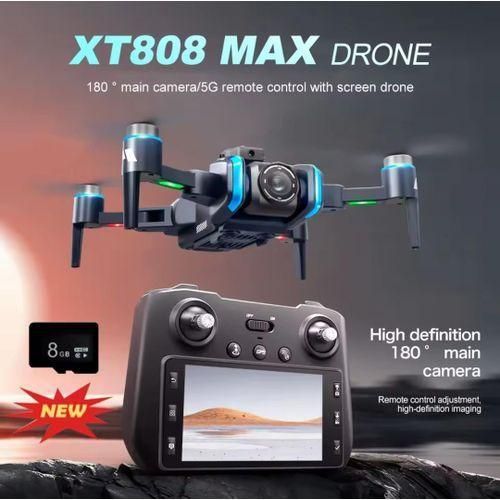 For Professionals XT808 Screen Display Drone 5G Optical Flow GPS Folding with 1.5km WIFI Transmission 8K HD Aerial Camera Quadcopter with Extra Batteries