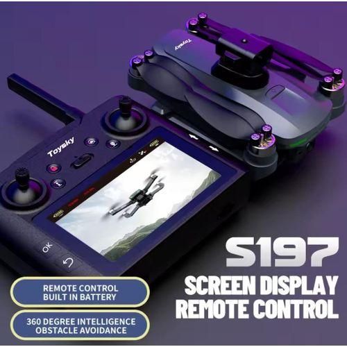 S197 GPS Drone With Screen Controlled Memory Card 8K HD Camera Obstacle Avoidance Aerial Brushless 5G Drone 6KM