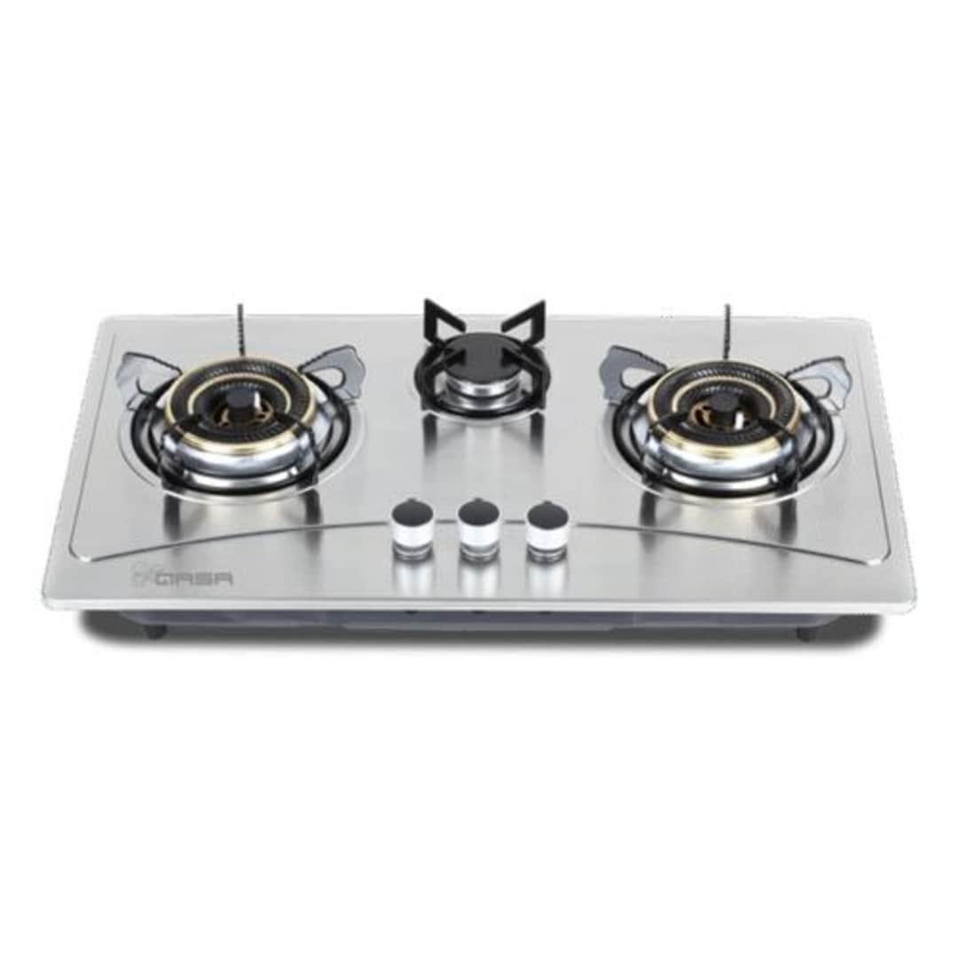 QASA 3 Burner Auto-ignition Stainless Gas Cooker - Image 2