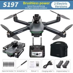 S197 GPS Drone With Screen Controlled Memory Card 8K HD Camera Obstacle Avoidance Aerial Brushless 5G Drone 6KM