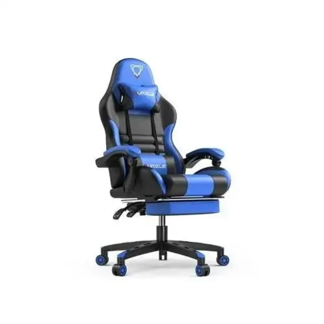 Pro Series Gaming Chair With Footrest - Blue - 1pcs - Image 2