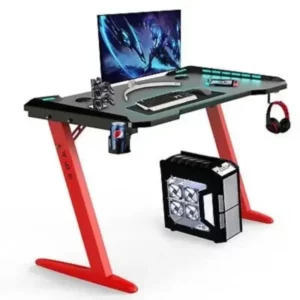 Modern Sport Gamer Desk With Red Metal Legs- 1.2mtr