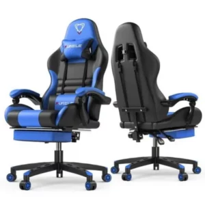 Pro Series Gaming Chair With Footrest - Blue - 1pcs