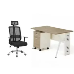 Set Of Office Table With Swivel Chair