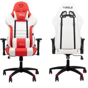 Executive Furgle Gaming Chair With Footrest - Red/white