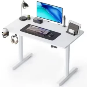 Computer Electric Adjustable Height Table - White - 1.2m