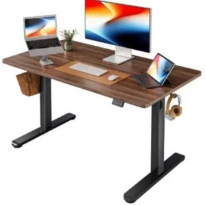 Computer Electric Adjustable Height Office Table With Brown Top - 1.2m