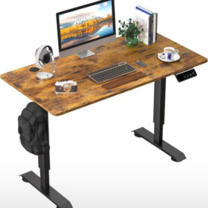 Adjustable Height Electric Standing Desk- 1.6mtr - Brown Top