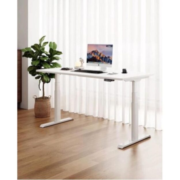 Modern Adjustable Height Electric Standing Desk 1.6mtr- White