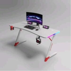 Modern Z Leg Shaped Rgb Led Lights Gaming Table 1.2metre