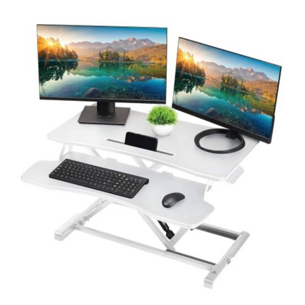 Desk Converter Height Adjustable Sit To Stand Riser