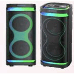 MeWe Party Speakers 1500W Dual Mic and Guitar Input Bluetooth TWS and 8 inches Circle LED Light | MWAUD-PTS1001