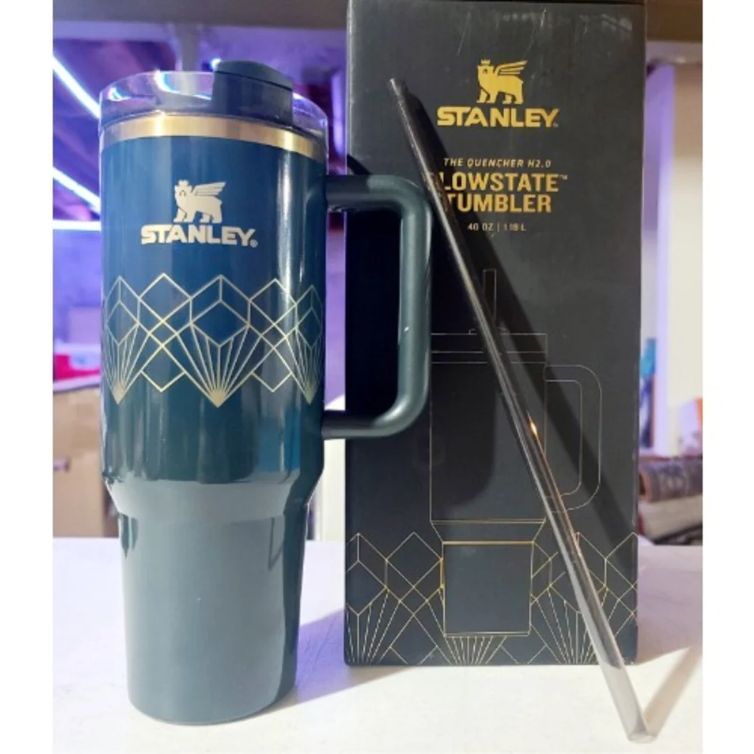 Stanley Quencher Flow-State Tumbler 40oz Nightfall Gloss Deco Stanley cup