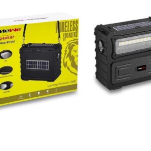 MeWe Audio Bluetooth Speaker Solar Charging With Torch Light TF/USB/AUX And 1200mAh Battery | MWAUD-BTS02Y