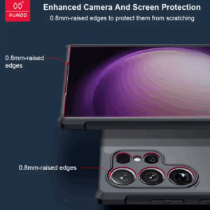 Xundd Transparent Case for Samsung Galaxy S24 Ultra with Magnetic Ring for Wireless Charging