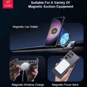 Xundd Transparent Case for Samsung Galaxy S24 Ultra with Magnetic Ring for Wireless Charging