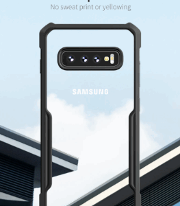 Xundd Transparent Case for Samsung Galaxy S10 Plus with Magnetic Ring for Wireless Charging