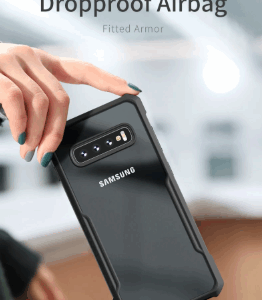 Xundd Transparent Case for Samsung Galaxy S10 Plus with Magnetic Ring for Wireless Charging