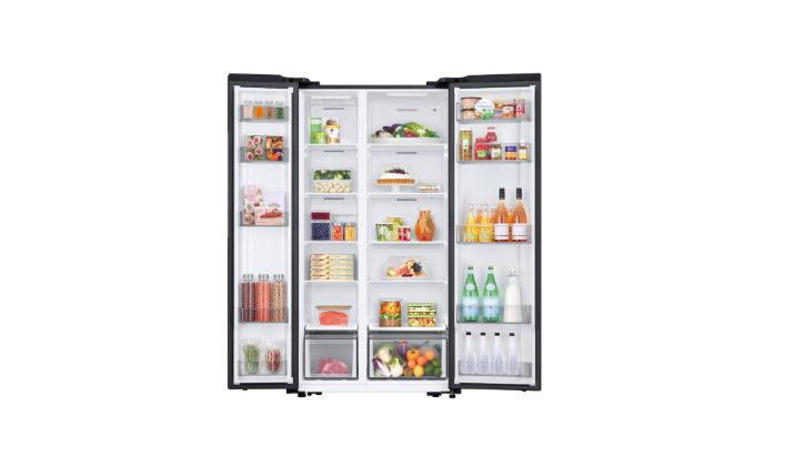 Samsung 583L Refrigerator Side by Side with Large Capacity Matt Black - Image 4