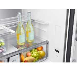 Samsung 674L Bespoke French Style See Through Door Smart Fridge Freezer Clean Black