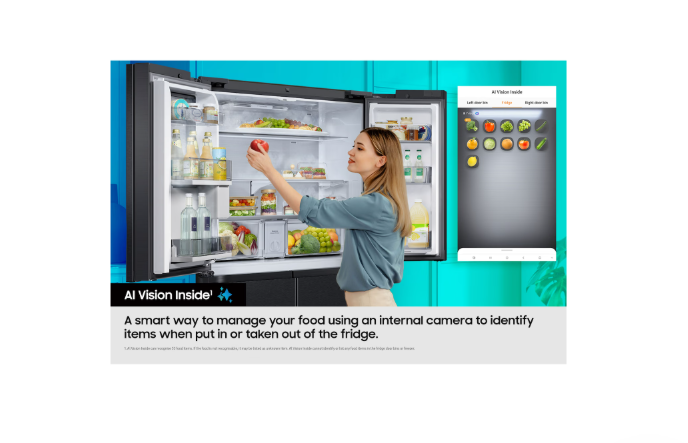 Samsung 636L Bespoke AI Four French Door Refrigerator Family Hub Silver - Image 3