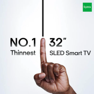 SYINIX 32 INCH LED FRAMELESS EXTREMELY ULTRA SLIM TV PREMIUM PICTURE ICAST AND HIFI SOUND 6MM